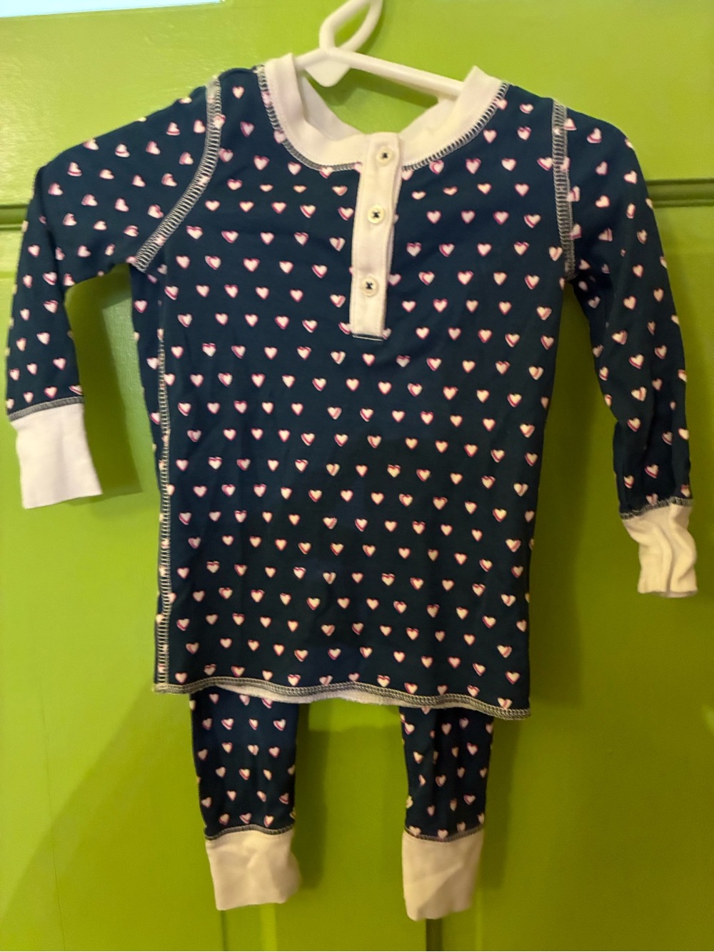 Roller Rabbit baby navy heart 2 piece PJ’s - Picture 1 of 6